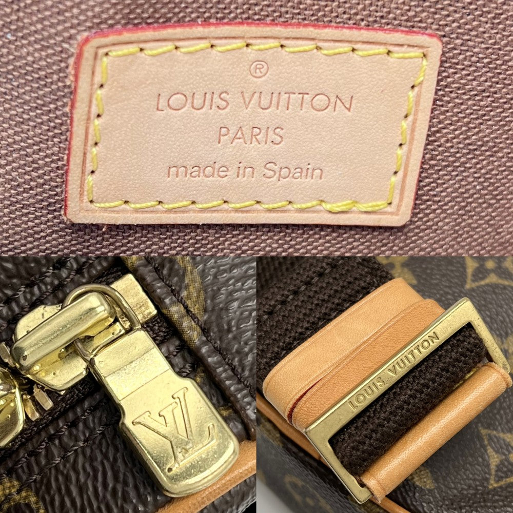 LOUIS VUITTON ルイヴィトン ボディバッグ ポシェットガンジュ ウエストバッグ M51870 モノグラムキャンバス ブラウン 茶 ゴールド金具 レディース【中古品】