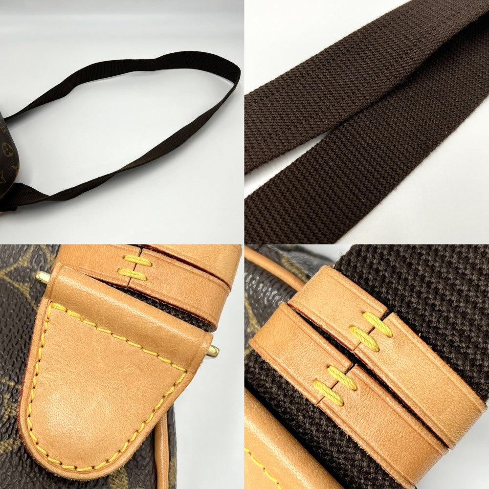 LOUIS VUITTON ルイヴィトン ボディバッグ ポシェットガンジュ ウエストバッグ M51870 モノグラムキャンバス ブラウン 茶 ゴールド金具 レディース【中古品】