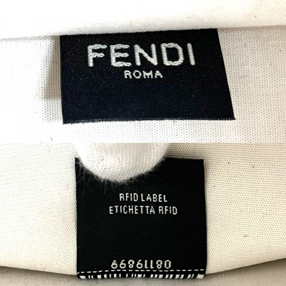 FENDI フェンディ 2WAY サンシャインミディアムショッパー ハンドバッグ トートバッグ ショルダーバッグ 8BH386 キャンバス パテントレザー ブラウン 茶 アイボリー シルバー金具 レディース【中古品】