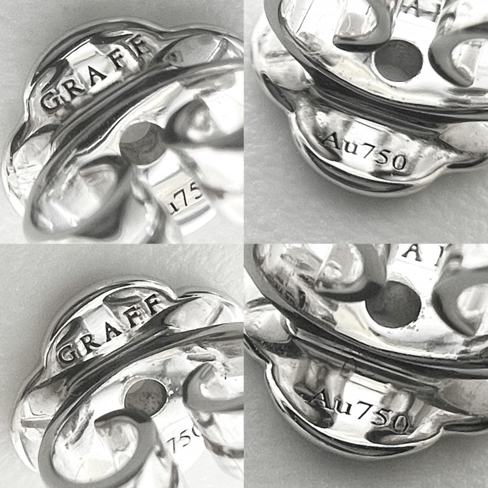 GRAFF グラフ ピアス ミニバタフライシルエット スタッドピアス ジュエリー アクセサリー Au750 18金WG K18ホワイトゴールド ダイヤモンド0.25ct RGE1810 レディース 約2.6g【中古品】