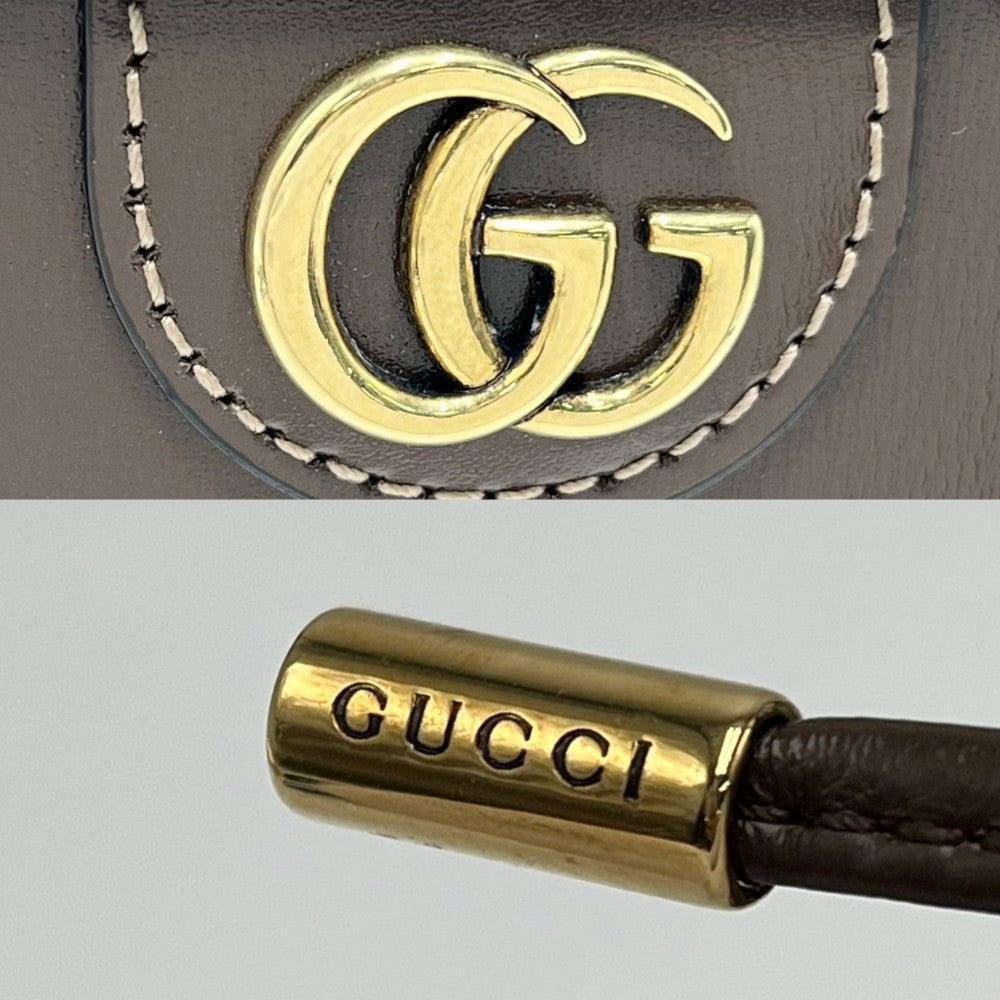 GUCCI グッチ 2WAY GGスプリーム バケットバッグ ハンドバッグ ショルダーバッグ 巾着 760201 レザー キャンバス ブラウン 茶 ベージュ ゴールド金具 レディース【中古品】