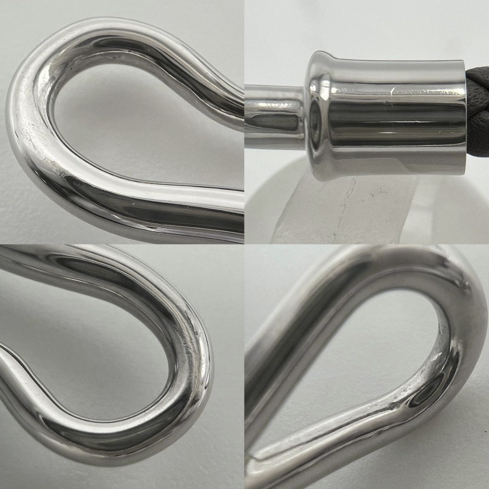 HERMES エルメス ブレスレット ジャンボH バングル アクセサリー グレー レザー グリ・エタン シルバー金具 レディース 約9.0g【中古品】
