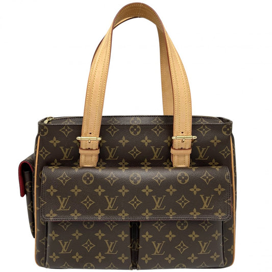 【開店SALE】 LOUIS VUITTON ルイヴィトン トートバッグ ミュルティプリシテ ハンドバッグ M51162 モノグラムキャンバス ブラウン 茶 ゴールド金具 レディース【中古品】