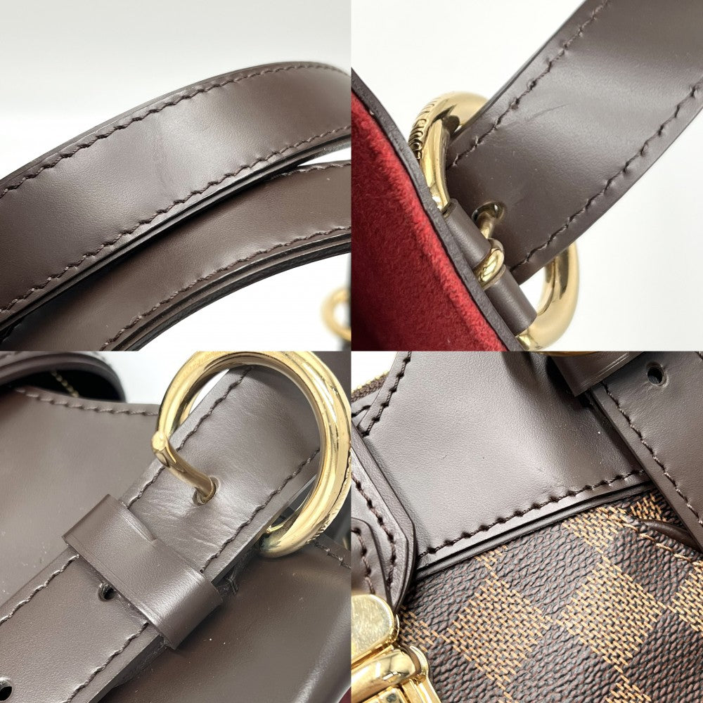 LOUIS VUITTON ルイヴィトン ハンドバッグ システィナPM トートバッグ N41542 ダミエキャンバス ブラウン 茶 ゴールド金具 レディース【中古品】