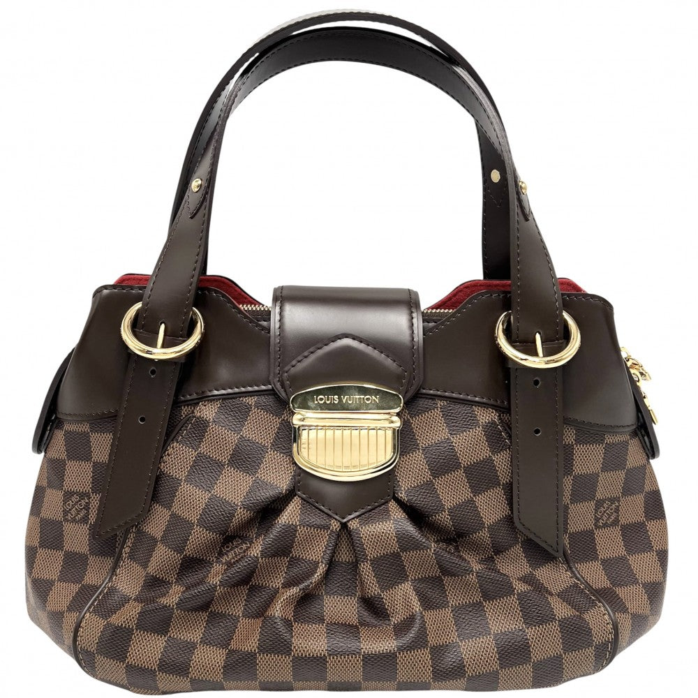 LOUIS VUITTON ルイヴィトン ハンドバッグ システィナPM トートバッグ N41542 ダミエキャンバス ブラウン 茶 ゴールド金具 レディース【中古品】