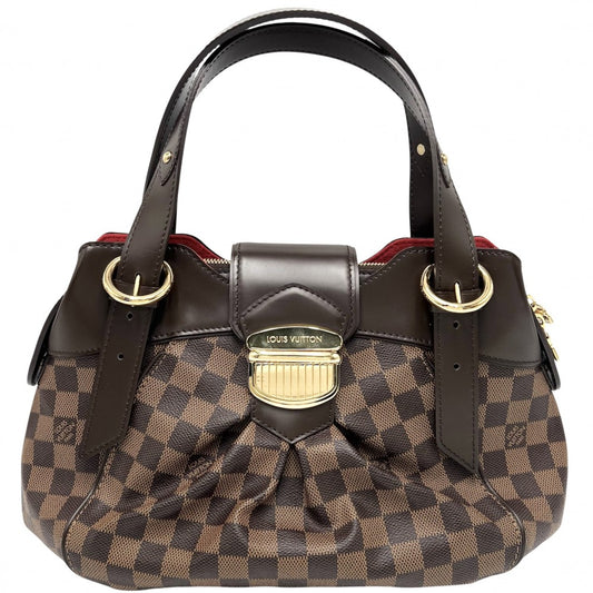 LOUIS VUITTON ルイヴィトン ハンドバッグ システィナPM トートバッグ N41542 ダミエキャンバス ブラウン 茶 ゴールド金具 レディース【中古品】
