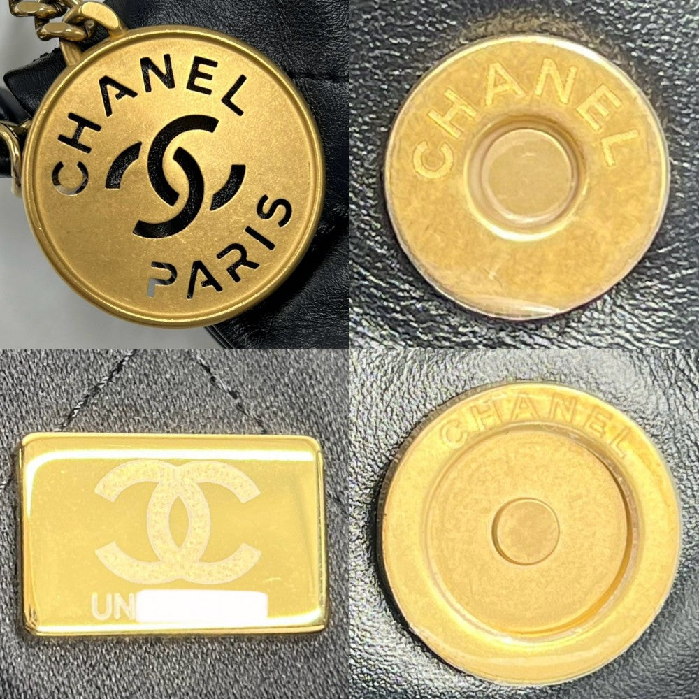 CHANEL シャネル ハンドバッグ シャネル22 チェーン レザー ブラック 黒 ゴールド金具 レディース【中古品】