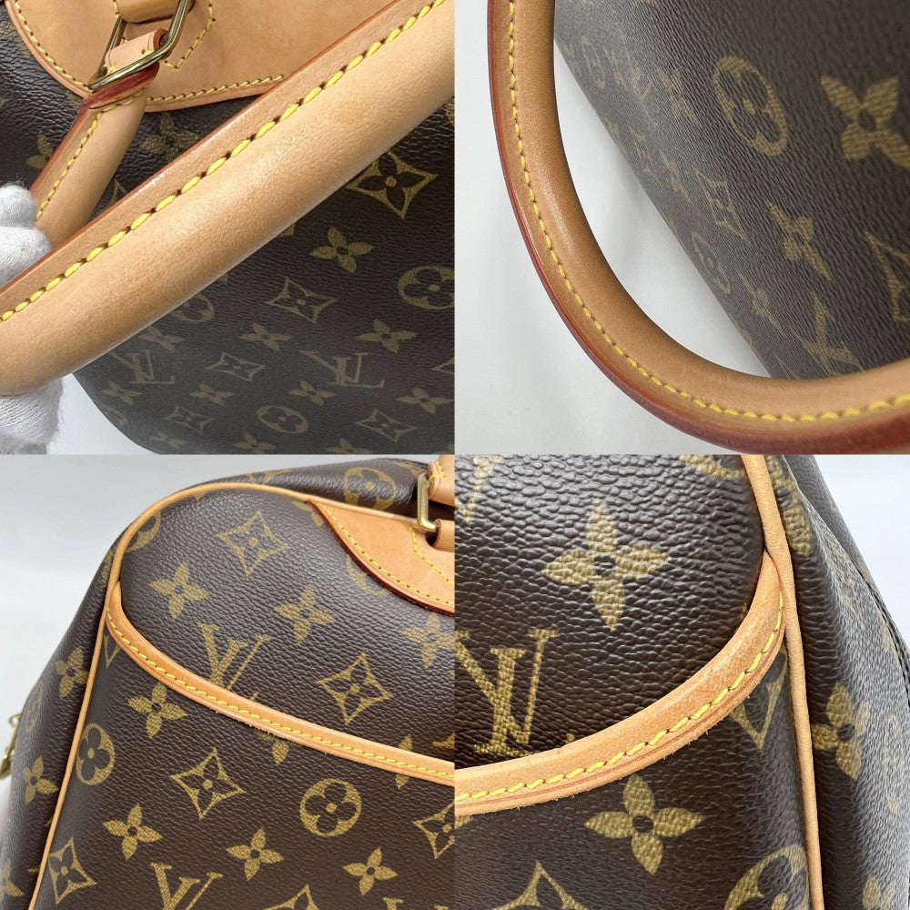 LOUIS VUITTON ルイヴィトン ハンドバッグ ドーヴィル ミニボストンバッグ ボーリングバッグ 鞄 かばん M47270 モノグラムキャンバス ブラウン 茶 ゴールド金具 レディース【中古品】