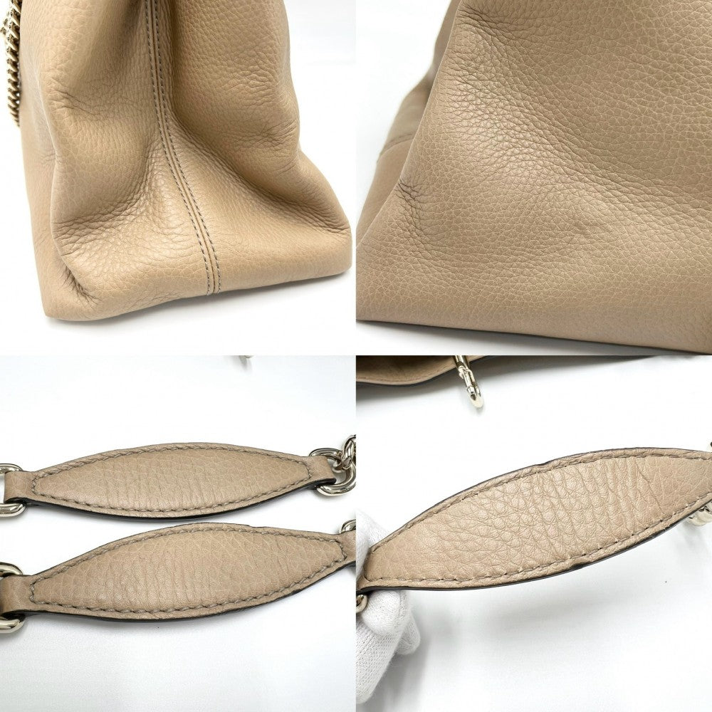 【開店SALE】 GUCCI グッチ ハンドバッグ ソーホー チェーントートバッグ インターロッキングG タッセル 310306 レザー ベージュ ゴールド金具 レディース【中古品】