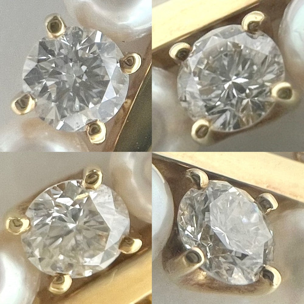 TASAKI タサキ ネックレス プチバランス ダイヤモンド ソロ ネックレス アクセサリー ジュエリー 18金YG Au750 あこや真珠 K18イエローゴールド あこや真珠3.5mm P-16743-4-18KYG ホワイト 白 レディース 約3.4g【中古品】