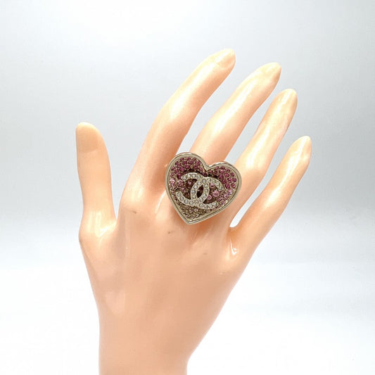 【開店SALE】 CHANEL シャネル 指輪 リング ハートグラデーション ココマーク アクセサリー GP カラーストーン 約12号 23P ゴールド ピンク レディース 約20.6g 2023年【中古品】