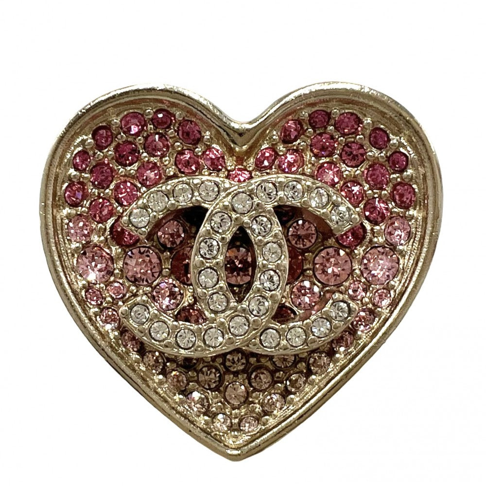【開店SALE】 CHANEL シャネル 指輪 リング ハートグラデーション ココマーク アクセサリー GP カラーストーン 約12号 23P ゴールド ピンク レディース 約20.6g 2023年【中古品】