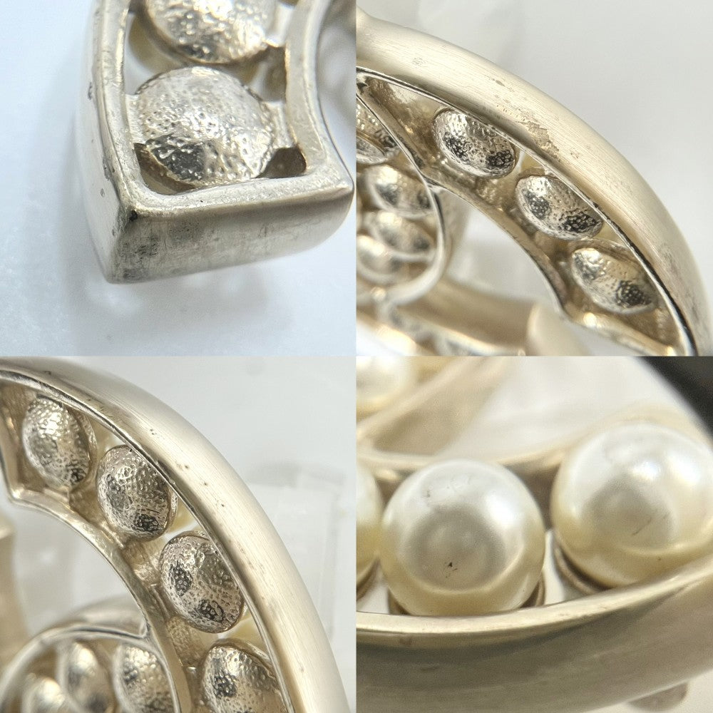 CHANEL シャネル ブローチ ココマーク アクセサリー GP フェイクパール B14S ライトゴールド ホワイト 白 レディース 約29.7g 2014年【中古品】