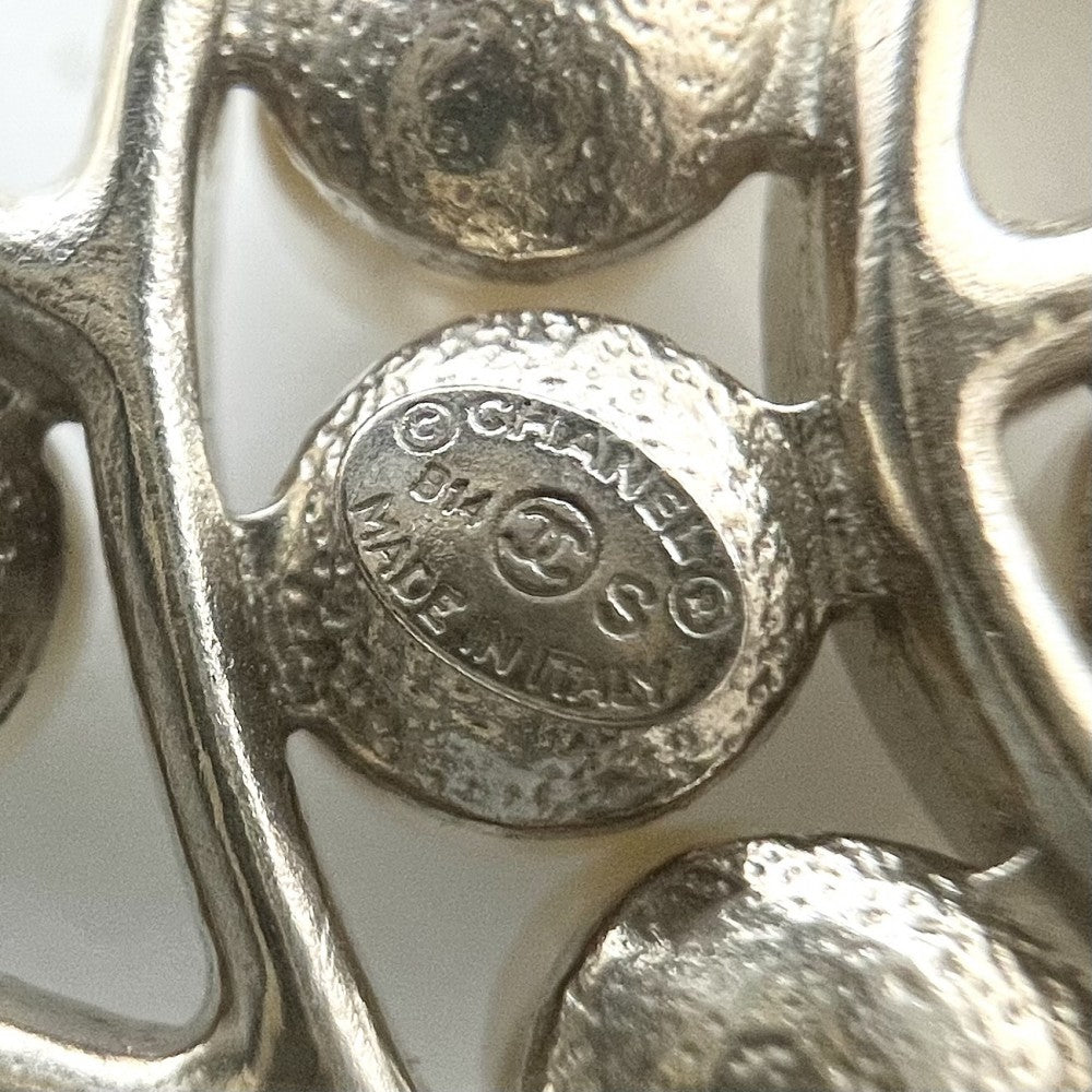 CHANEL シャネル ブローチ ココマーク アクセサリー GP フェイクパール B14S ライトゴールド ホワイト 白 レディース 約29.7g 2014年【中古品】
