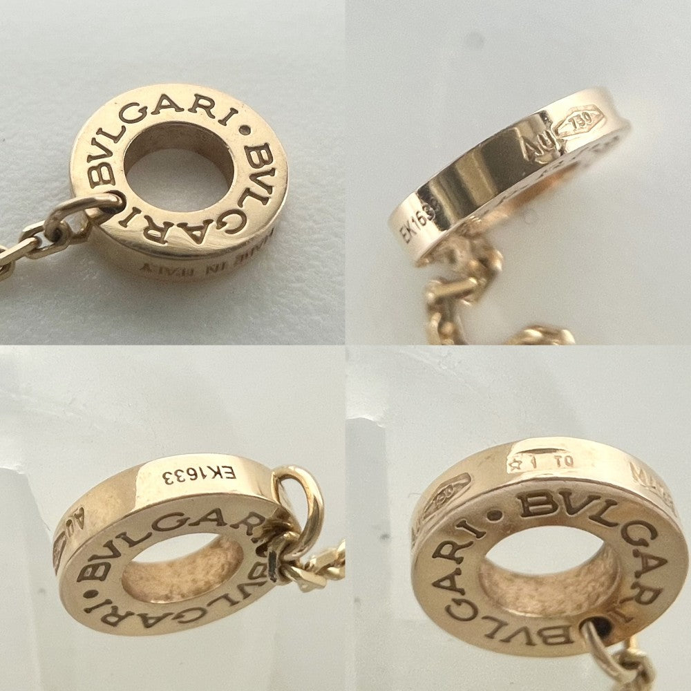 BVLGARI ブルガリ ネックレス ディーヴァ ドリーム ジュエリー アクセサリー Au750 PG 18金 K18ピンクゴールド ダイヤモンド0.03ct レッド 赤 レディース 約4.3g【中古品】