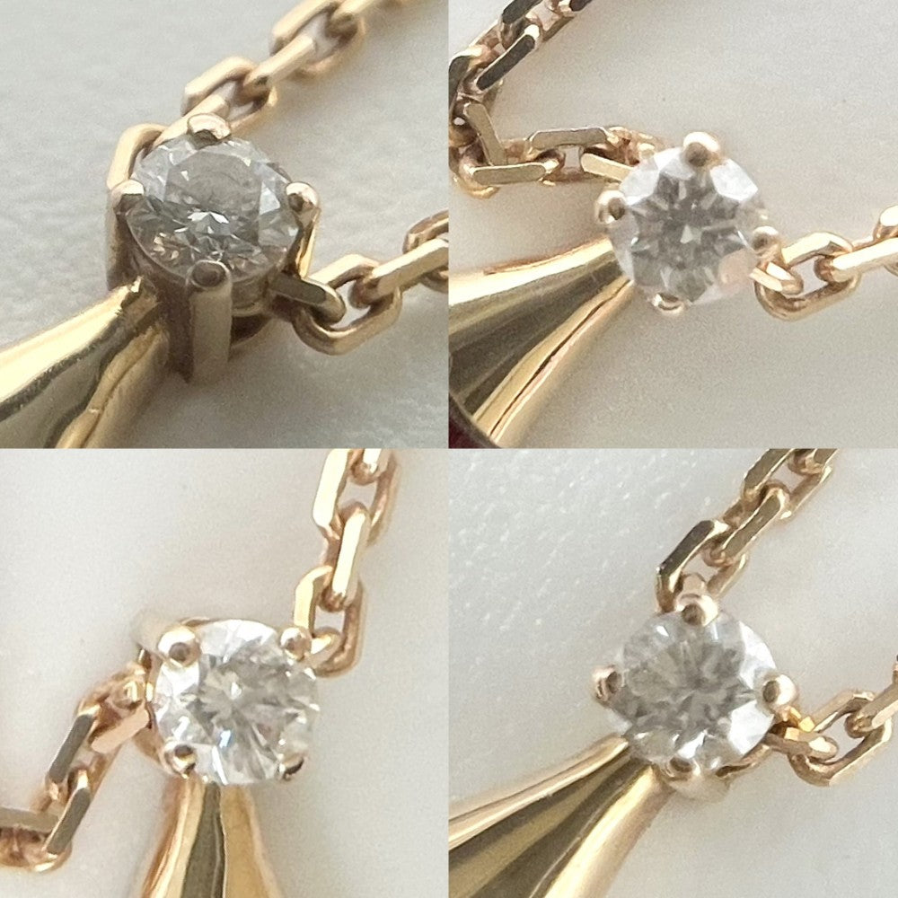BVLGARI ブルガリ ネックレス ディーヴァ ドリーム ジュエリー アクセサリー Au750 PG 18金 K18ピンクゴールド ダイヤモンド0.03ct レッド 赤 レディース 約4.3g【中古品】