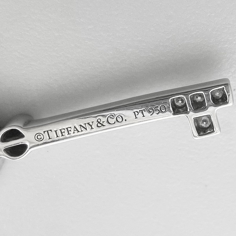 【開店SALE】 TIFFANY&Co. ティファニー ペンダントトップ ハート キーモチーフ ジュエリー アクセサリー Pt950プラチナ ダイヤモンド レディース 約1.4g【中古品】