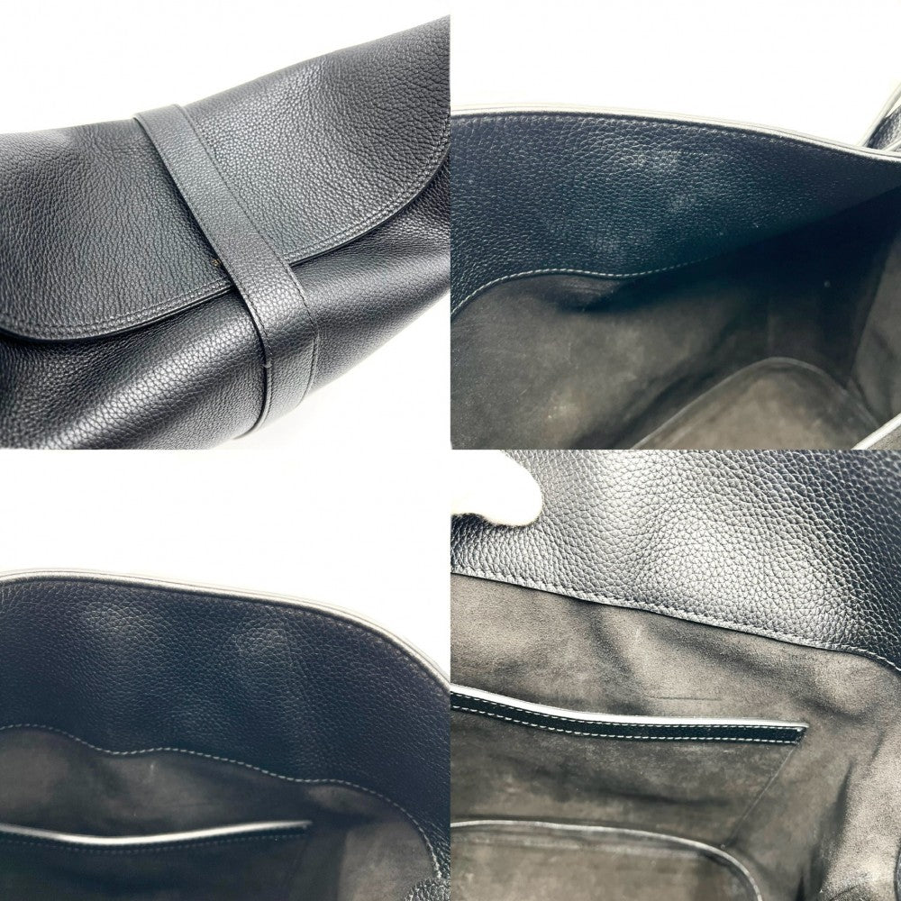 CELINE セリーヌ ショルダーバッグ シス バケットバッグ レザー ブラック 黒 ゴールド金具 レディース【中古品】