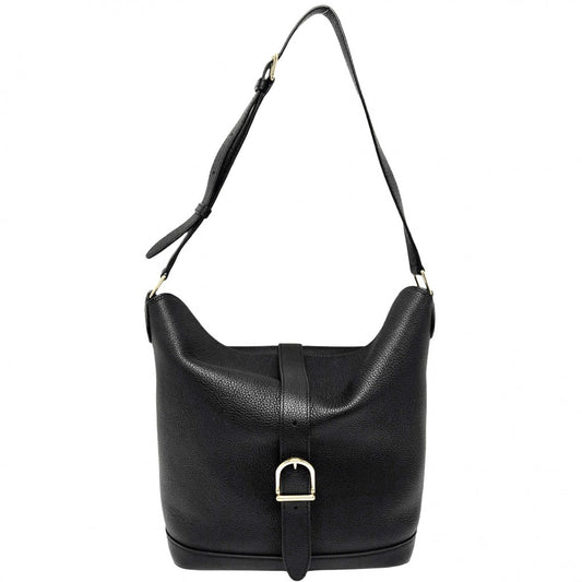 CELINE セリーヌ ショルダーバッグ シス バケットバッグ レザー ブラック 黒 ゴールド金具 レディース【中古品】