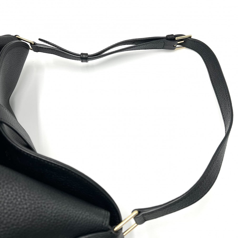 CELINE セリーヌ ショルダーバッグ シス バケットバッグ レザー ブラック 黒 ゴールド金具 レディース【中古品】