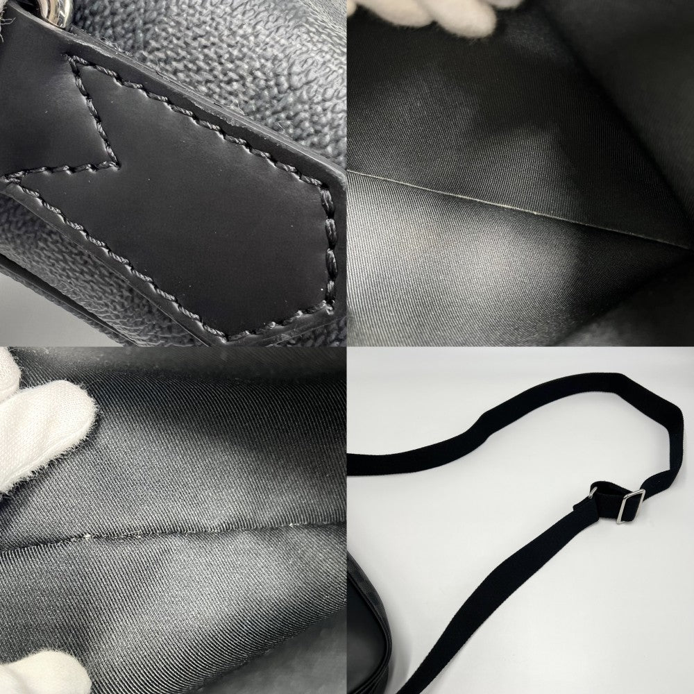 LOUIS VUITTON ルイヴィトン ショルダーバッグ デイトンMM N41409 ダミエグラフィットキャンバス ブラック 黒 グレー シルバー金具 メンズ【中古品】