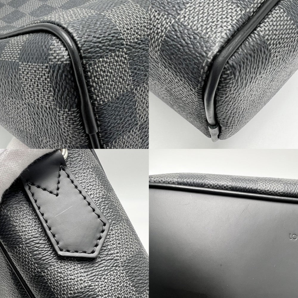 LOUIS VUITTON ルイヴィトン ショルダーバッグ デイトンMM N41409 ダミエグラフィットキャンバス ブラック 黒 グレー シルバー金具 メンズ【中古品】