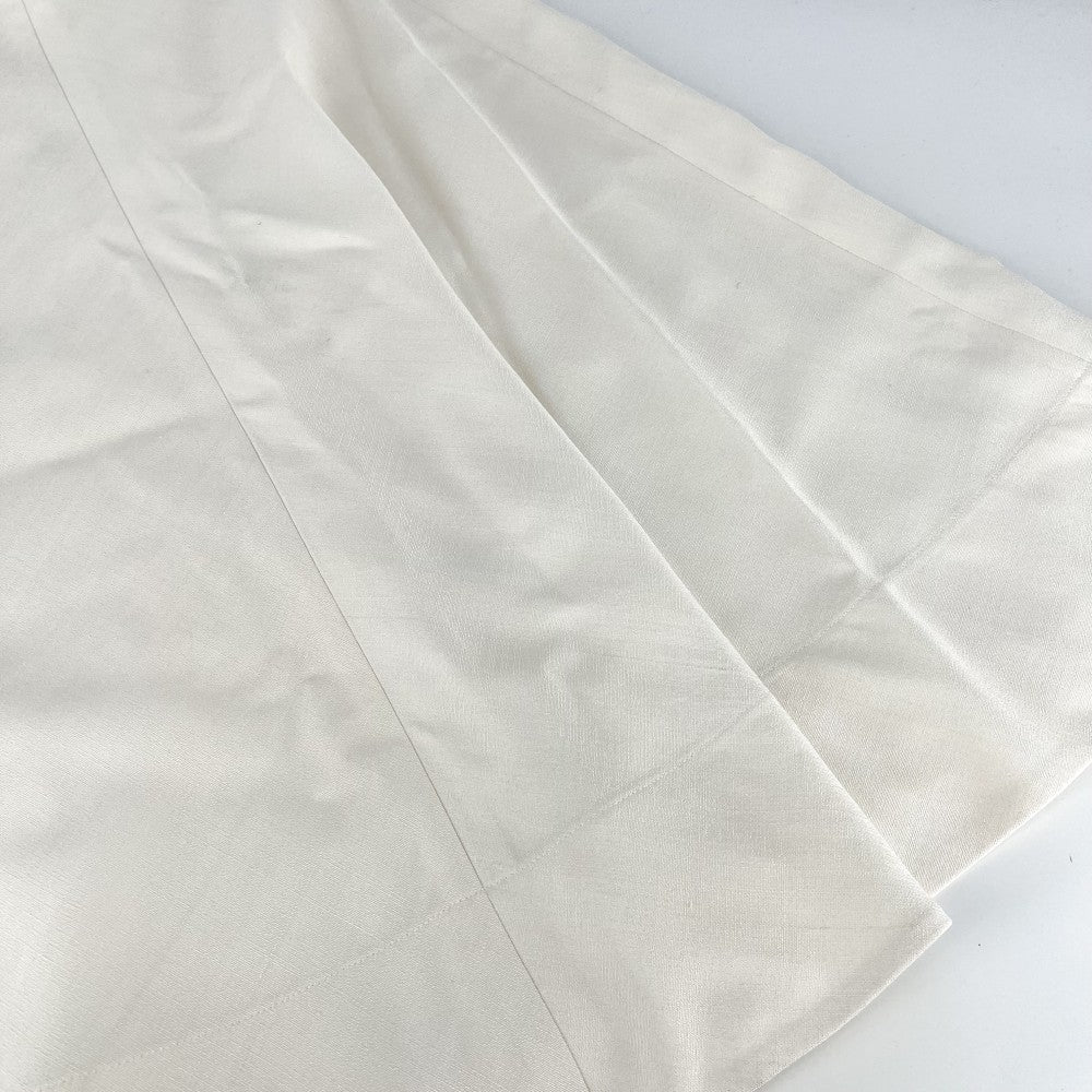 【開店SALE】 CELINE セリーヌ スカート ラップスカート フレアスカート アパレル 服 ボトムス 40 ホワイト 白 シルバー金具 レーヨン シルク レディース【中古品】