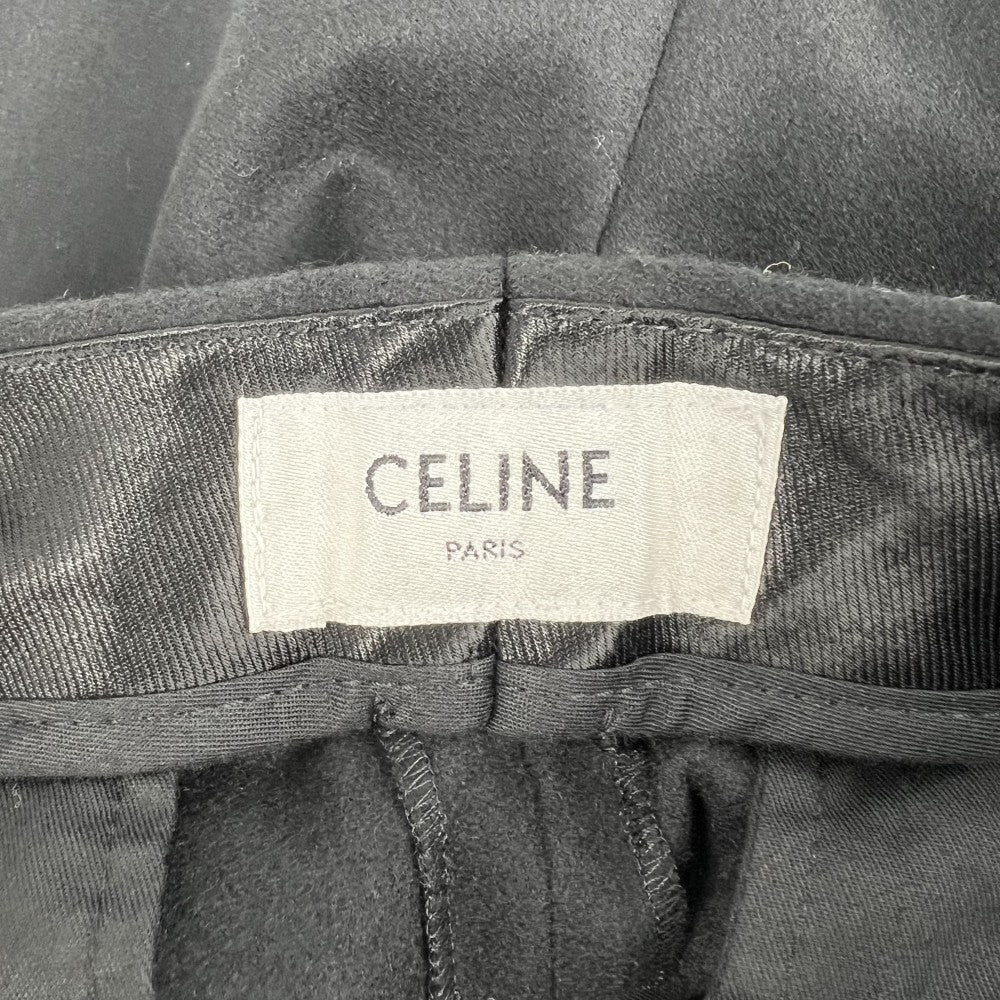 【開店SALE】 CELINE セリーヌ パンツ ワイドパンツ ボトムス 長ズボン アパレル 40 ブラック 黒 ウール レディース【中古品】