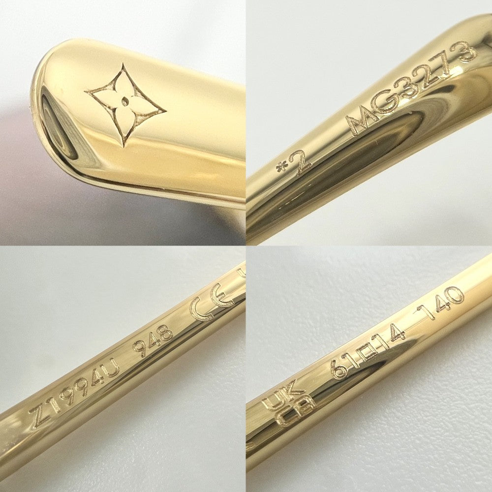 【開店SALE】 LOUIS VUITTON ルイヴィトン サングラス モノグラムフラワー サングラス･LV ムーン･メタル スクエア アイウェア 眼鏡 グラデーション Z1994U メタル ライトトータスシェル ゴールド金具 レディース【中古品】
