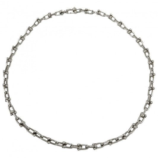 TIFFANY&Co. ティファニー ネックレス ハードウェア スモールリンク ロングネックレス ジュエリー アクセサリー メンズ レディース シルバー925 ユニセックス 約44.3g【中古品】