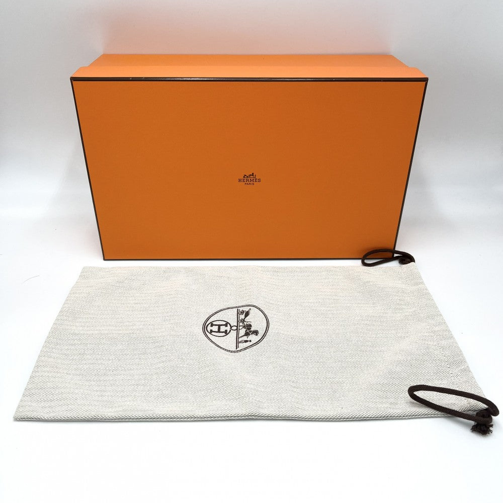 HERMES エルメス スニーカー セリエ フリースタイル ハイカット 靴 シューズ 41.5サイズ 約26.5cm レザー キャンバス ラバー ホワイト 白 ベージュ レディース【中古品】