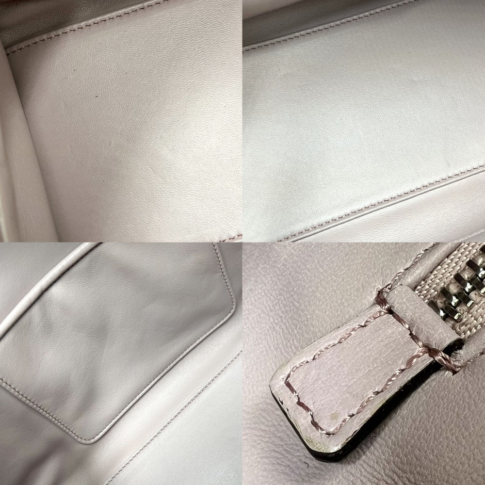 LOEWE ロエベ ハンドバッグ アナグラム アマソナ28 ミニボストンバッグ 352.69LA03 レザー ベージュ マルチカラー シルバー金具 レディース【中古品】
