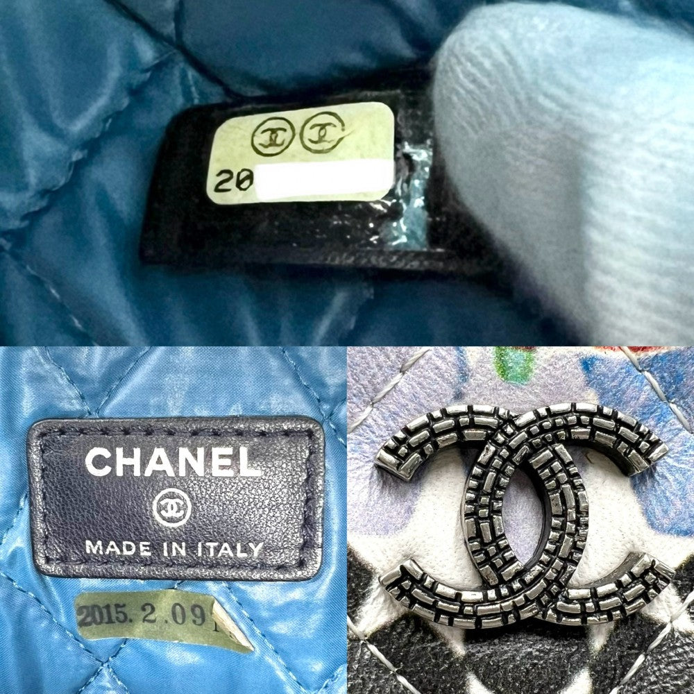 【開店SALE】 CHANEL シャネル クラッチバッグ マトラッセ クリスマス限定 セカンドバッグ レザー ブラック 黒 マルチカラー ガンメタル金具 レディース【中古品】