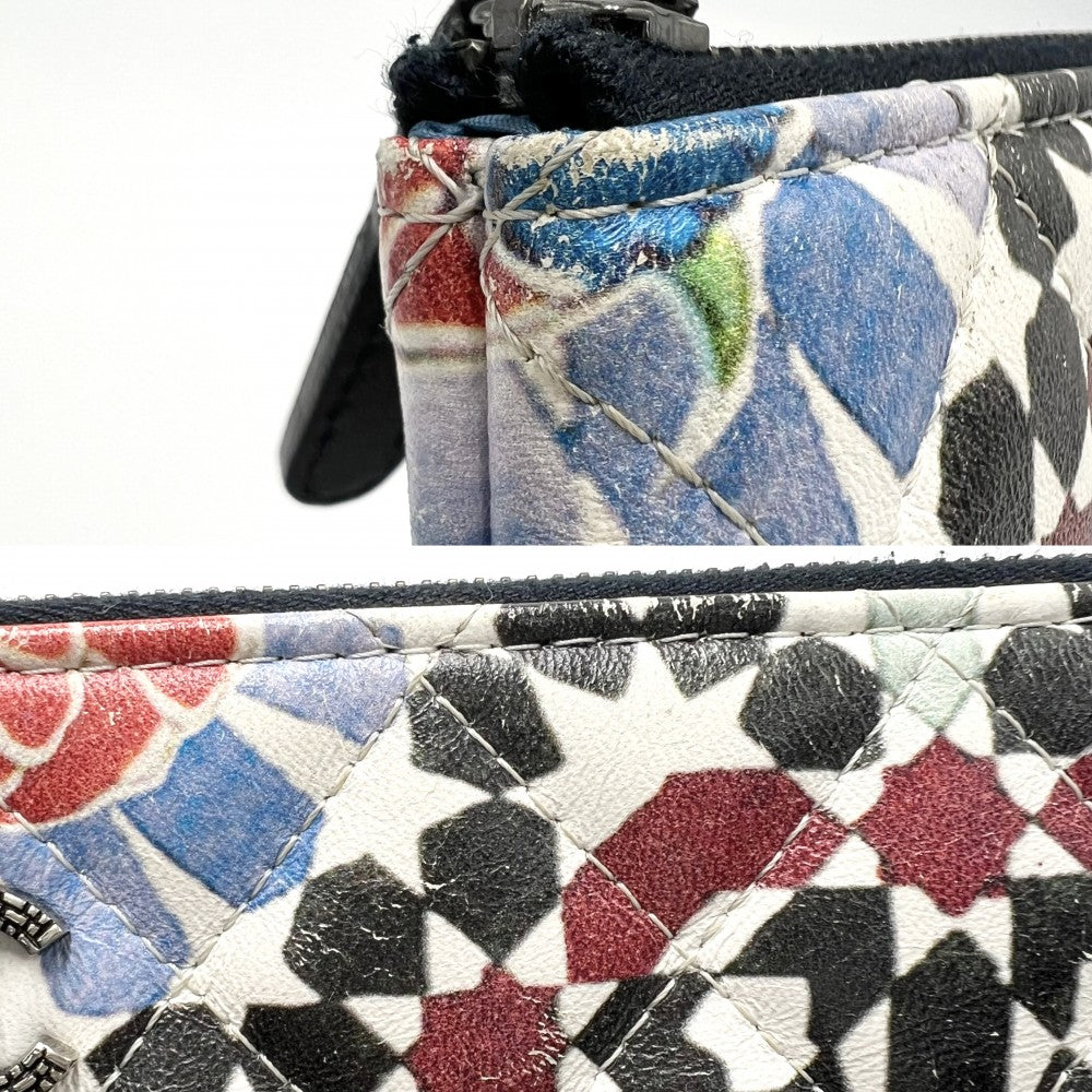 【開店SALE】 CHANEL シャネル クラッチバッグ マトラッセ クリスマス限定 セカンドバッグ レザー ブラック 黒 マルチカラー ガンメタル金具 レディース【中古品】