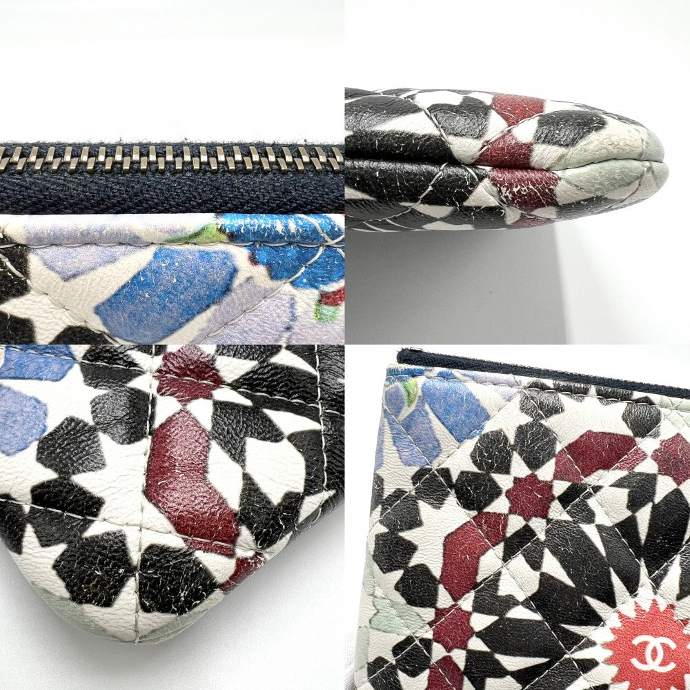 【開店SALE】 CHANEL シャネル クラッチバッグ マトラッセ クリスマス限定 セカンドバッグ レザー ブラック 黒 マルチカラー ガンメタル金具 レディース【中古品】