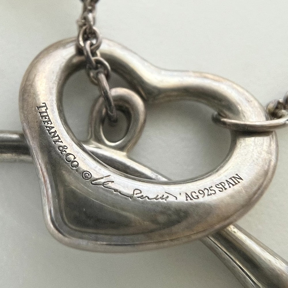 TIFFANY&Co. ティファニー ブレスレット アクセサリー ジュエリー オープンハート パール ホワイト 白 レディース 約13g【中古品】