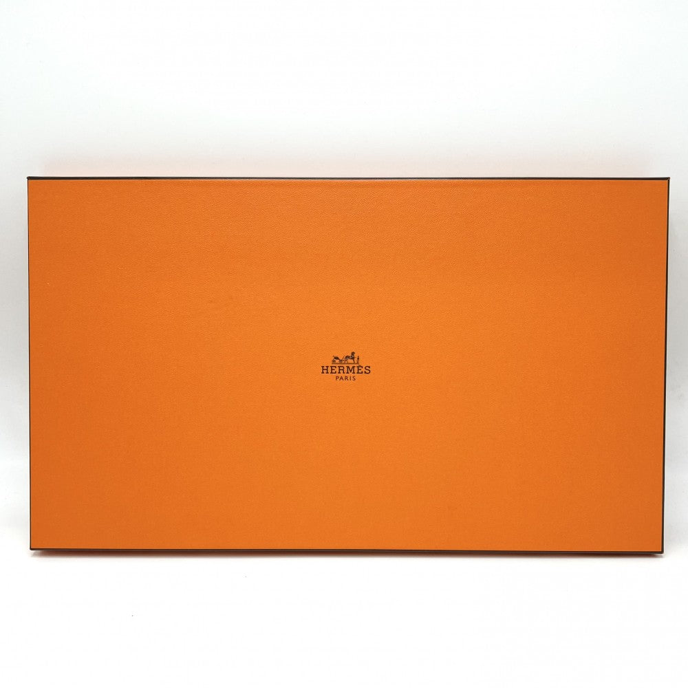 HERMES エルメス ポーチ ボリードポーチMM サマルカンド アクセサリーポーチ コスメポーチ オレンジ 小物入れ コットン テラコッタ ベージュ シルバー金具 レディース【中古品】