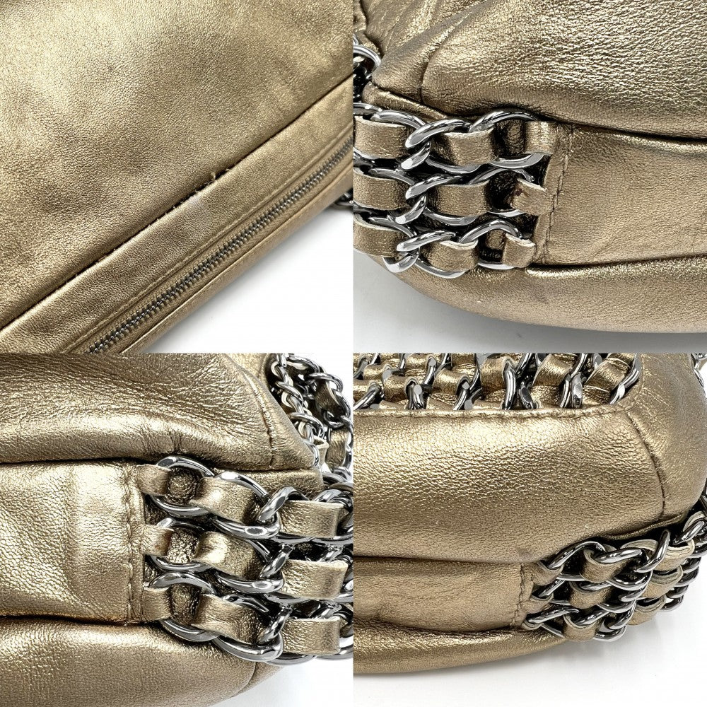 CHANEL シャネル ショルダーバッグ ワンショルダーバッグ ココマーク チェーンショルダー ゴールド シルバー金具 レディース【中古品】