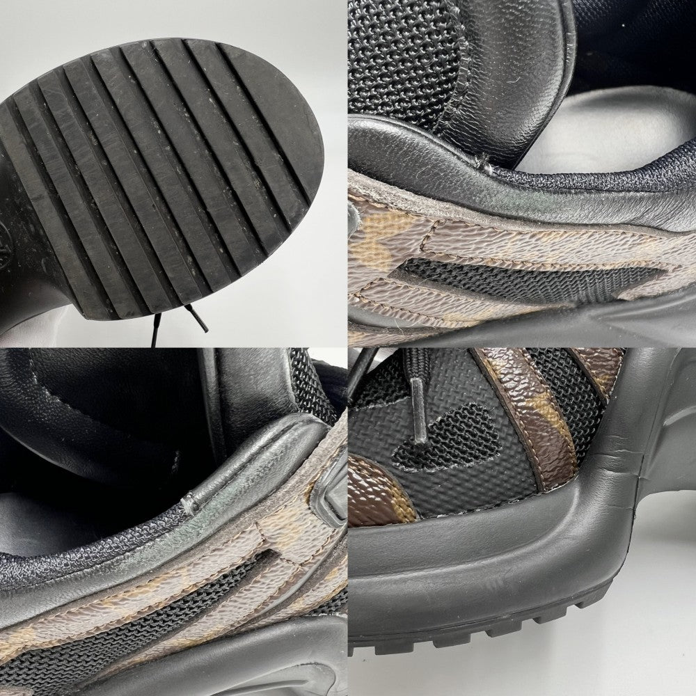 【開店SALE】 LOUIS VUITTON ルイヴィトン スニーカー アークライトライン ハイカット モノグラム ファッションアイテム 38サイズ 靴 約24.5cm 1A43LH ラバー ブラック 黒 ブラウン 茶 レディース【中古品】