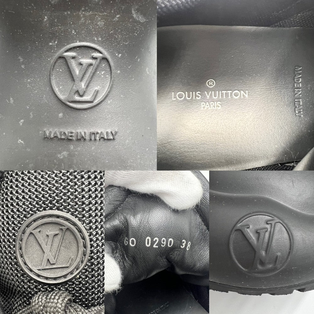 【開店SALE】 LOUIS VUITTON ルイヴィトン スニーカー アークライトライン ハイカット モノグラム ファッションアイテム 38サイズ 靴 約24.5cm 1A43LH ラバー ブラック 黒 ブラウン 茶 レディース【中古品】