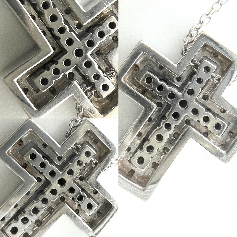 Damiani ダミアーニ ネックレス ベルエポックXXS ジュエリー アクセサリー メンズ レディース ペンダント クロス 18金 Au750 K18ホワイトゴールド ダイヤモンド ユニセックス 約4.7g【中古品】