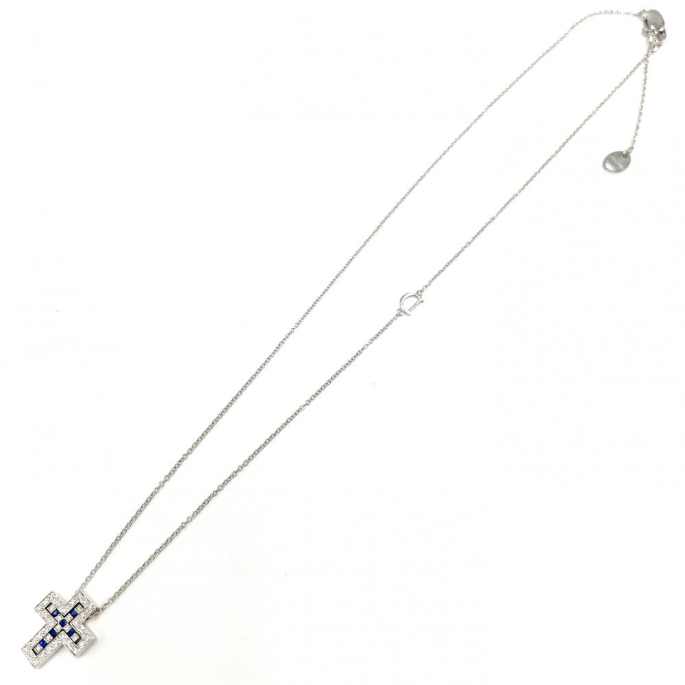 Damiani ダミアーニ ネックレス ベルエポックXXS ジュエリー アクセサリー メンズ レディース ペンダント クロス 18金 Au750 K18ホワイトゴールド ダイヤモンド ユニセックス 約4.7g【中古品】