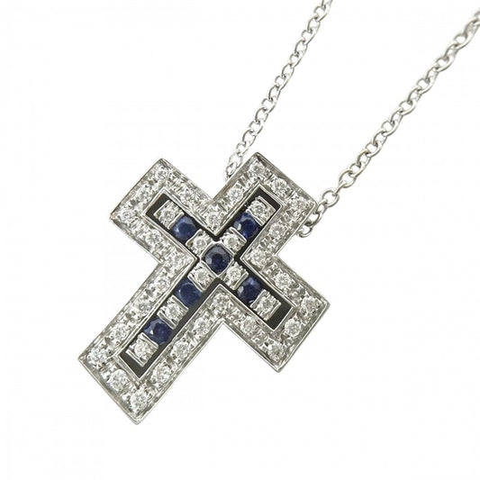 Damiani ダミアーニ ネックレス ベルエポックXXS ジュエリー アクセサリー メンズ レディース ペンダント クロス 18金 Au750 K18ホワイトゴールド ダイヤモンド ユニセックス 約4.7g【中古品】