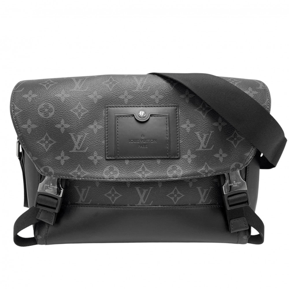 【開店SALE】 LOUIS VUITTON ルイヴィトン ショルダーバッグ モノグラムエクリプス メッセンジャー･ヴォワヤージュPM メッセンジャーバッグ M40511 ブラック 黒 シルバー金具 メンズ【中古品】