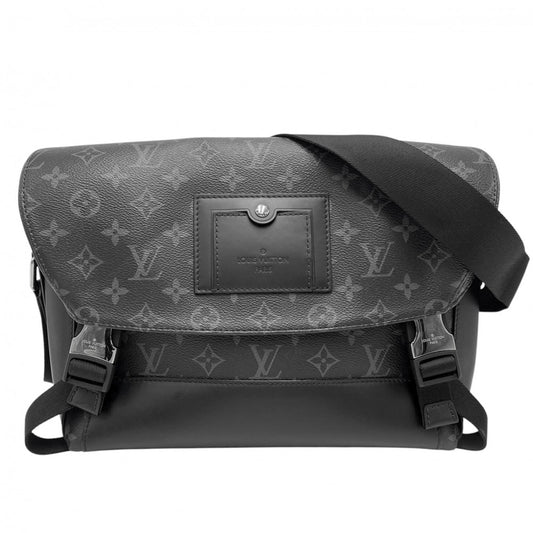 【開店SALE】 LOUIS VUITTON ルイヴィトン ショルダーバッグ モノグラムエクリプス メッセンジャー･ヴォワヤージュPM メッセンジャーバッグ M40511 ブラック 黒 シルバー金具 メンズ【中古品】