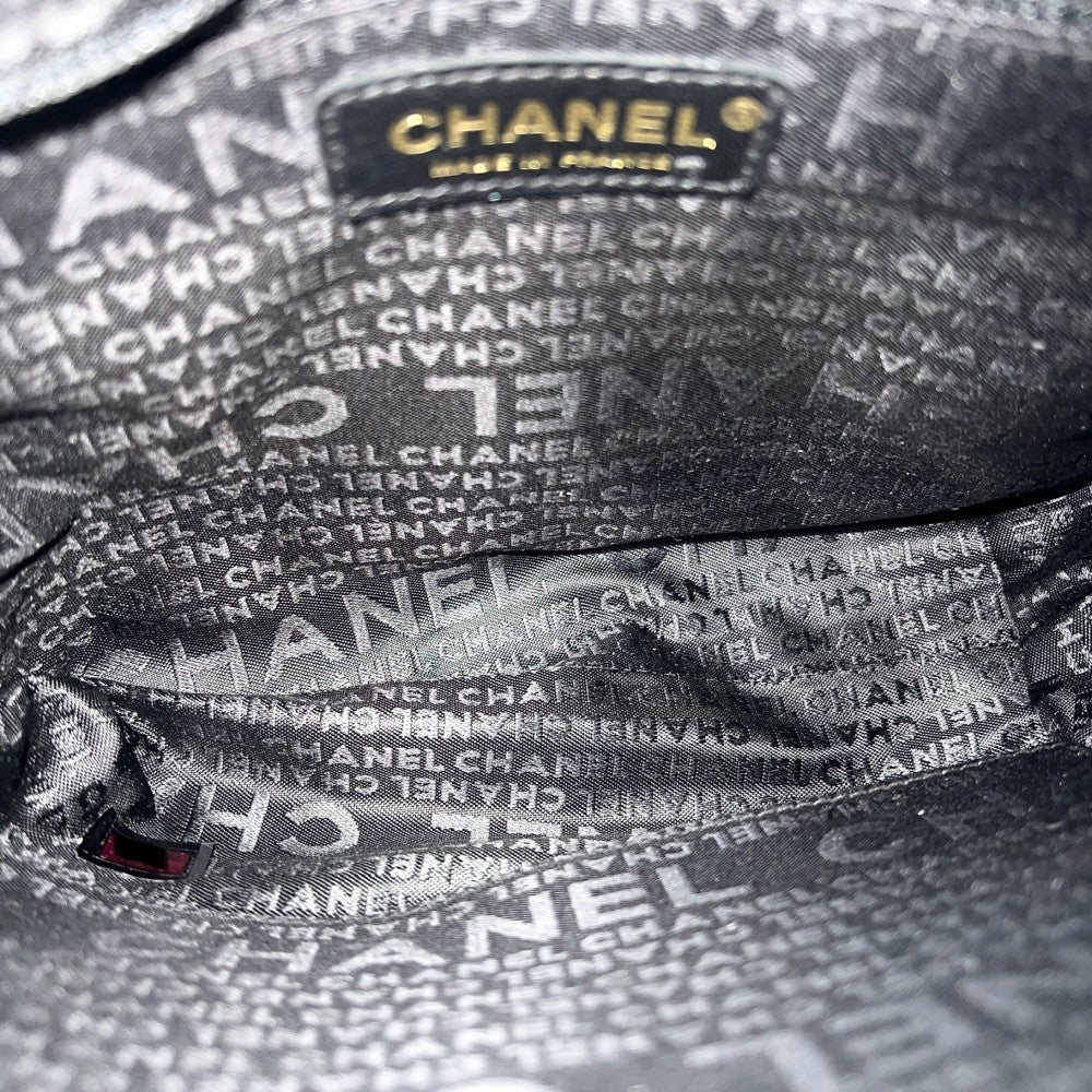 CHANEL シャネル ハンドバッグ チョコバー ココマーク セミショルダーバッグ レザー ブラック 黒 ゴールド金具 レディース【中古品】