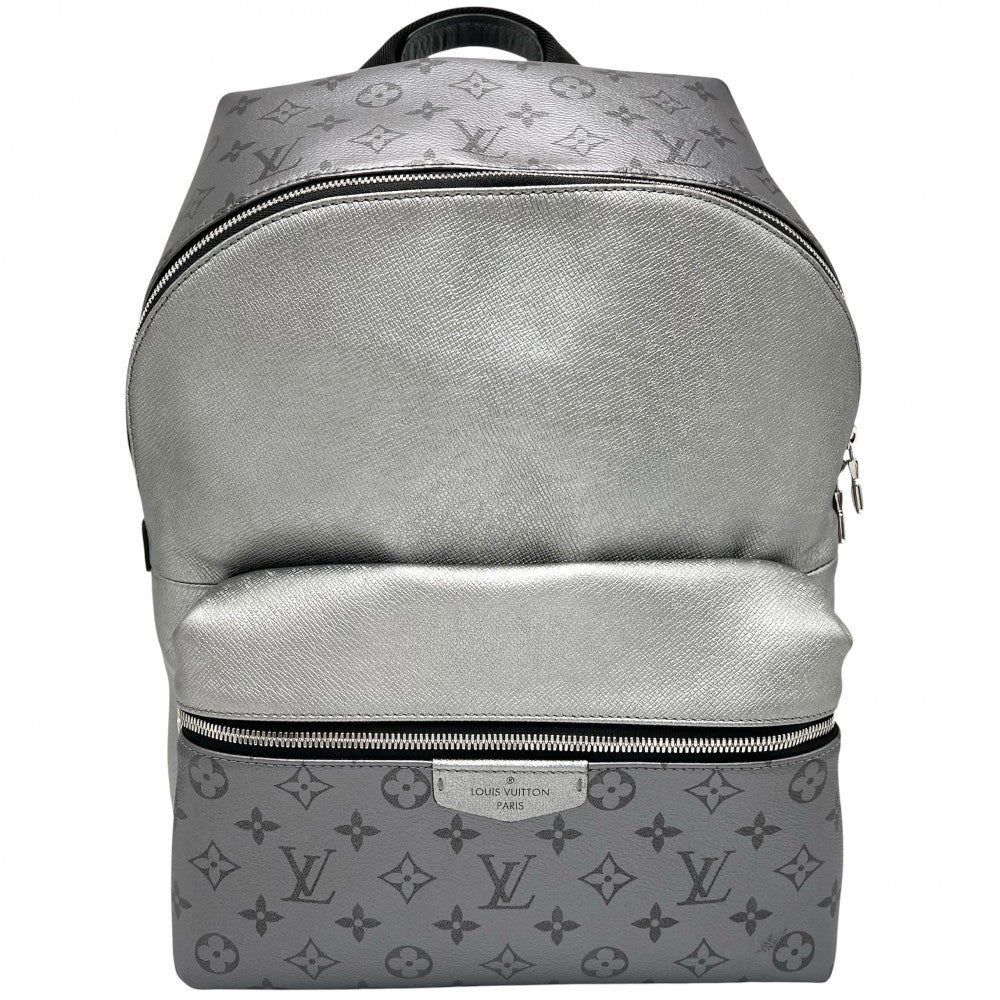 【開店SALE】 LOUIS VUITTON ルイヴィトン リュック モノグラムエクリプス ディスカバリーバックパックPM タイガ 大容量 通勤 通学 M30835 メタリックグレー シルバー金具 メンズ【中古品】