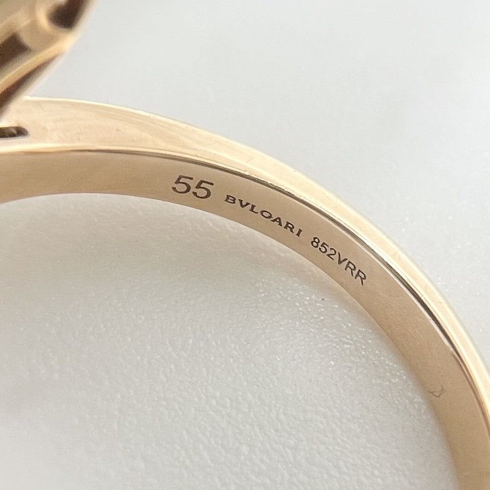 【開店SALE】 BVLGARI ブルガリ 指輪 ティーヴァドリーム リング ジュエリー アクセサリー 18金PG K18ピンクゴールド ダイヤモンド0.08ct 約14.5号 レディース 約4.1g【中古品】