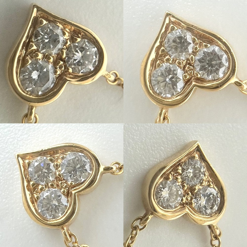 TIFFANY&Co. ティファニー ネックレス ハート ジュエリー アクセサリー Au750 18金 K18ゴールド ダイヤモンド レディース 約2.4g【中古品】
