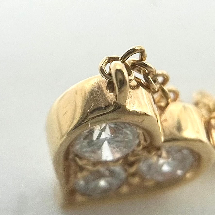 TIFFANY&Co. ティファニー ネックレス ハート ジュエリー アクセサリー Au750 18金 K18ゴールド ダイヤモンド レディース 約2.4g【中古品】